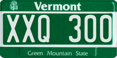 VT license plate XXQ300