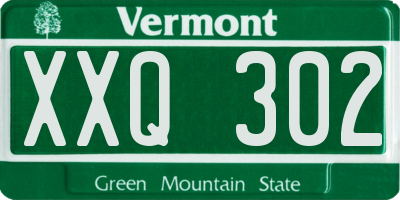VT license plate XXQ302