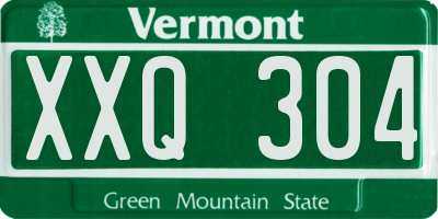 VT license plate XXQ304