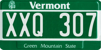 VT license plate XXQ307