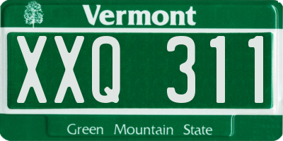 VT license plate XXQ311