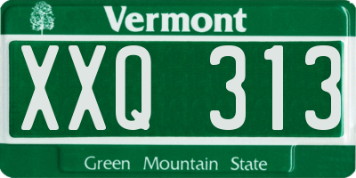 VT license plate XXQ313