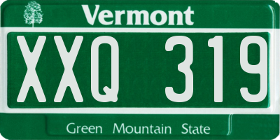 VT license plate XXQ319