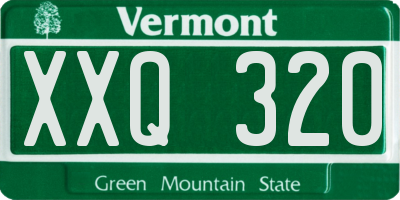 VT license plate XXQ320
