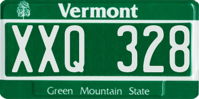 VT license plate XXQ328