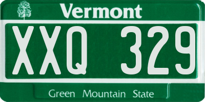 VT license plate XXQ329