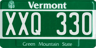 VT license plate XXQ330