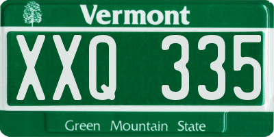 VT license plate XXQ335