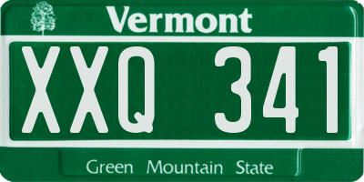 VT license plate XXQ341