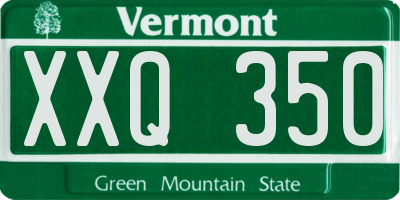 VT license plate XXQ350