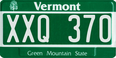 VT license plate XXQ370