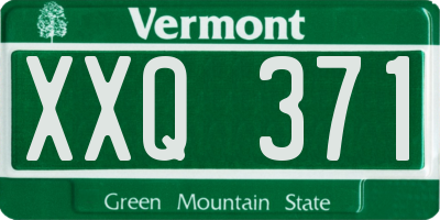 VT license plate XXQ371