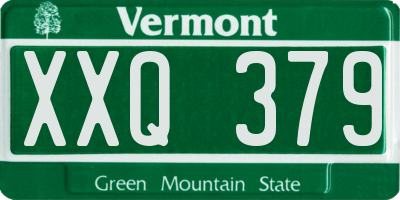 VT license plate XXQ379