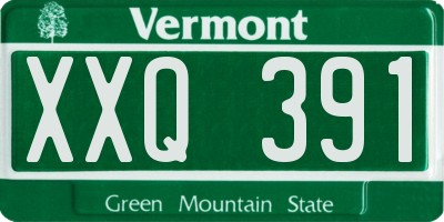 VT license plate XXQ391