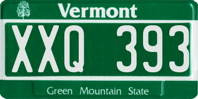VT license plate XXQ393