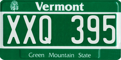 VT license plate XXQ395