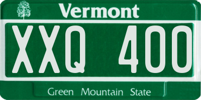 VT license plate XXQ400