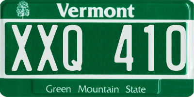 VT license plate XXQ410