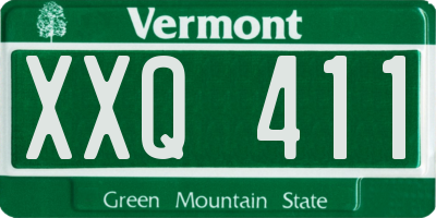 VT license plate XXQ411