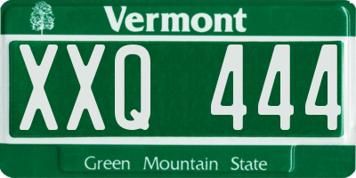 VT license plate XXQ444