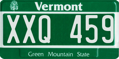 VT license plate XXQ459