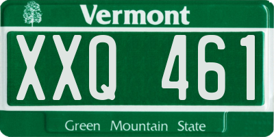 VT license plate XXQ461