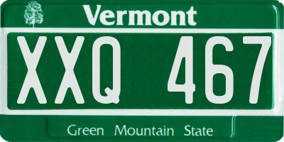 VT license plate XXQ467