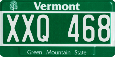 VT license plate XXQ468
