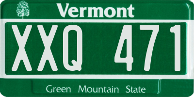 VT license plate XXQ471