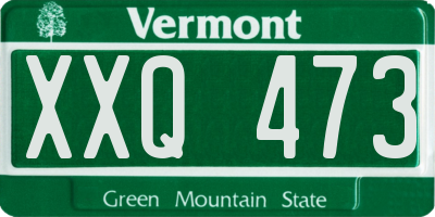 VT license plate XXQ473