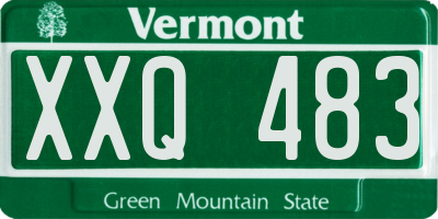 VT license plate XXQ483