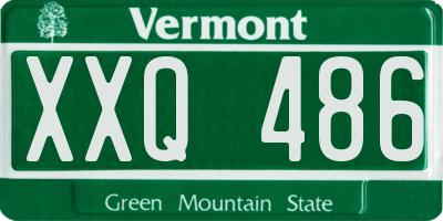 VT license plate XXQ486