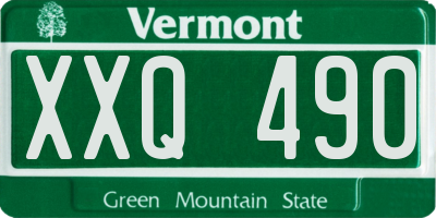 VT license plate XXQ490