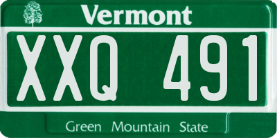 VT license plate XXQ491