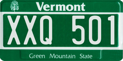 VT license plate XXQ501