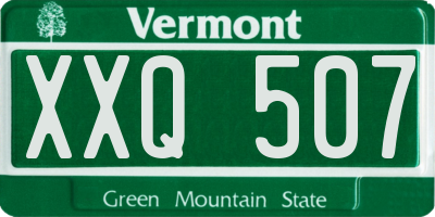 VT license plate XXQ507