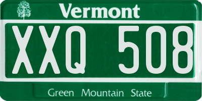 VT license plate XXQ508