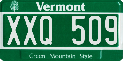 VT license plate XXQ509