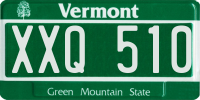 VT license plate XXQ510