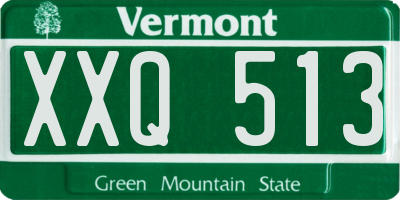 VT license plate XXQ513