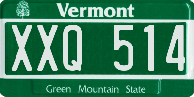 VT license plate XXQ514