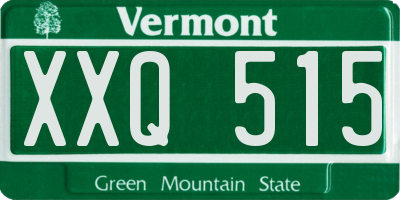 VT license plate XXQ515