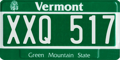 VT license plate XXQ517