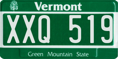 VT license plate XXQ519