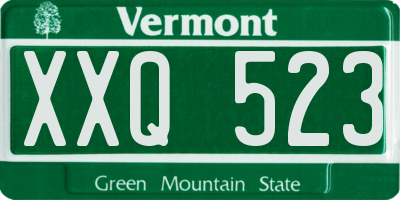 VT license plate XXQ523