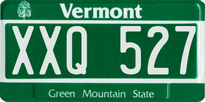 VT license plate XXQ527