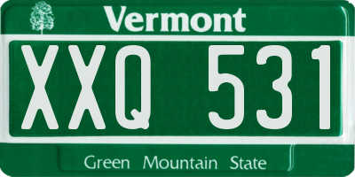 VT license plate XXQ531