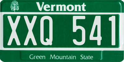 VT license plate XXQ541