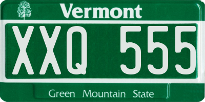 VT license plate XXQ555