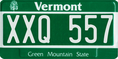 VT license plate XXQ557